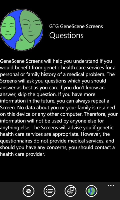 Information page of GeneScene Screen Collection WP7 App